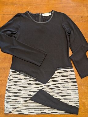 Vintage Patrizia Luca black and white zip tunic